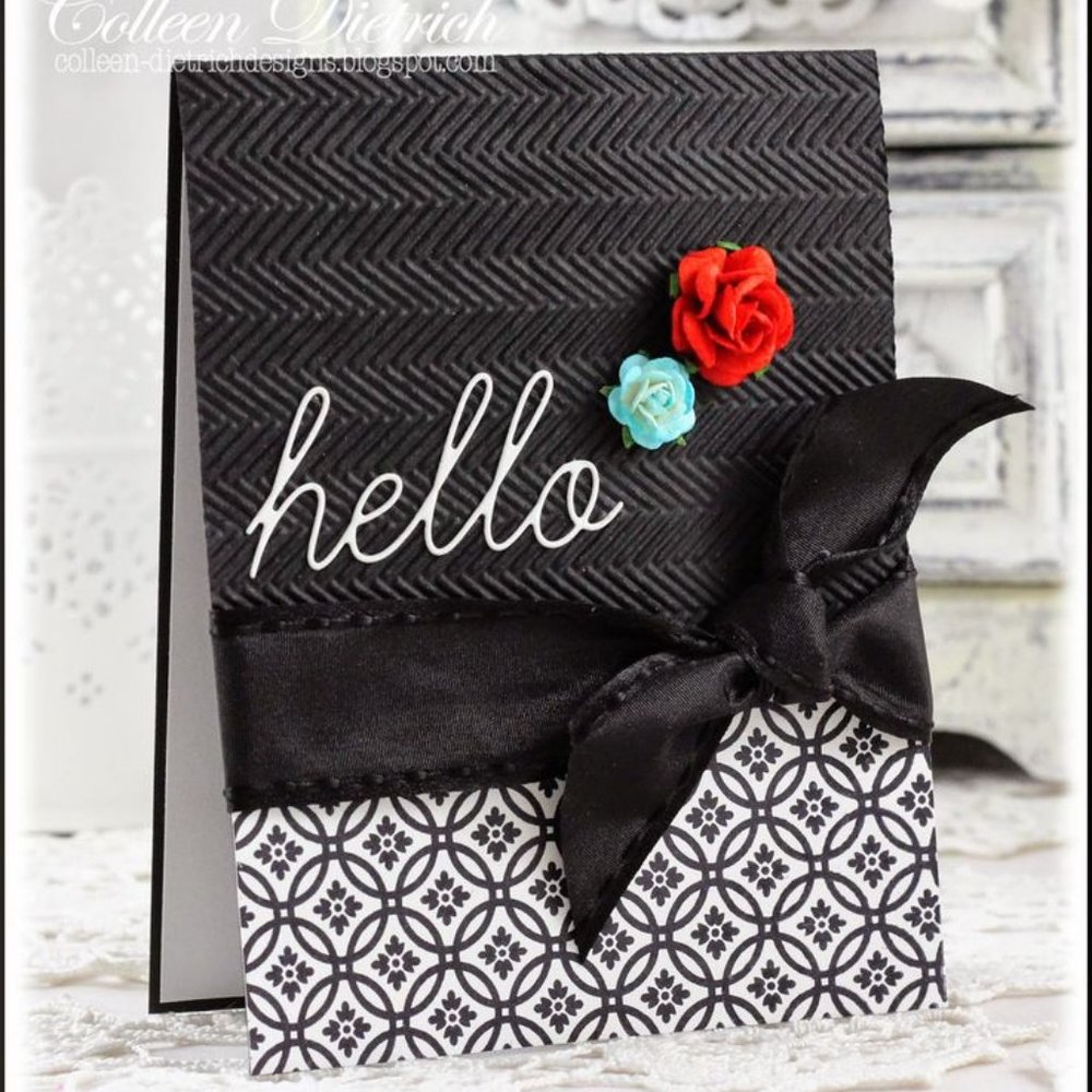 Cuttlebug A2 HERRINGBONE embossing folder